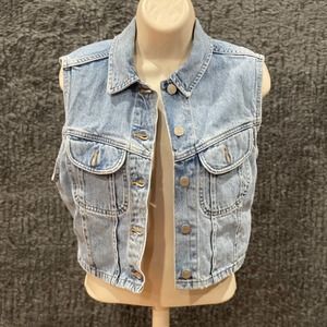 Banana Republic Sleeveless Jean Jacket Vest - M